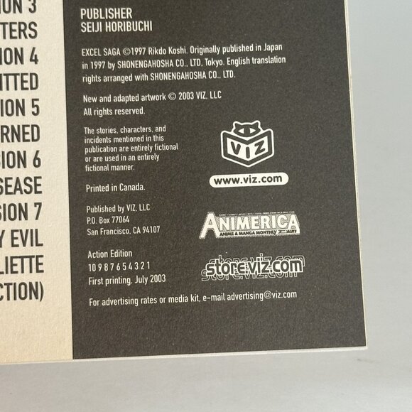 Excel Saga by Rikdo Koshi Volume 1-4 Anime Manga Graphic Novel English **MINT** - Picture 8 of 11